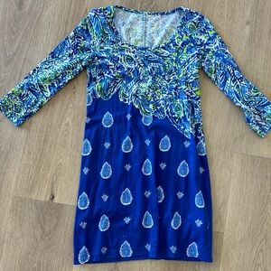 LILLY PULITZER DRESS || XS || Blue Floral